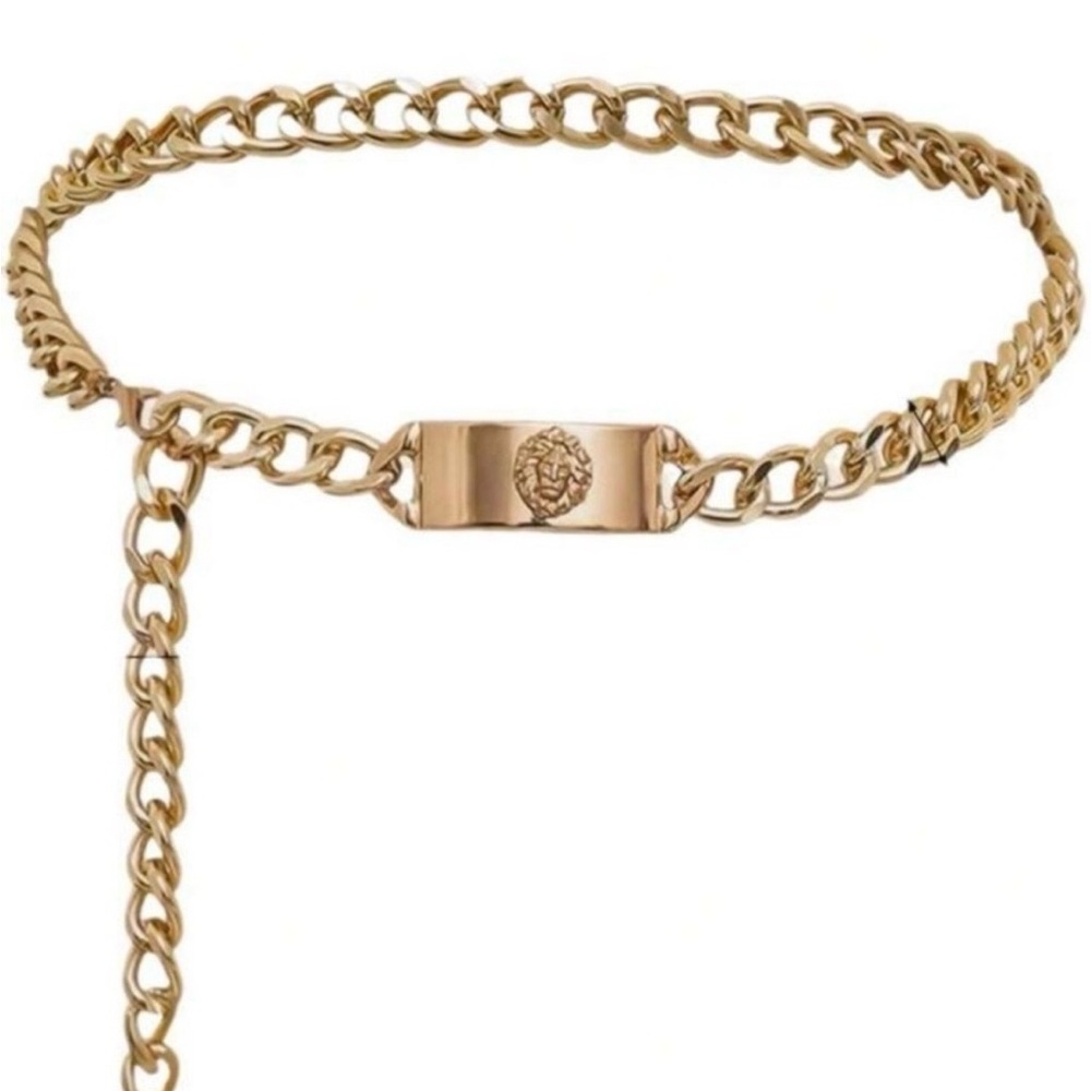 New! Gold Chain Belt with Medallion